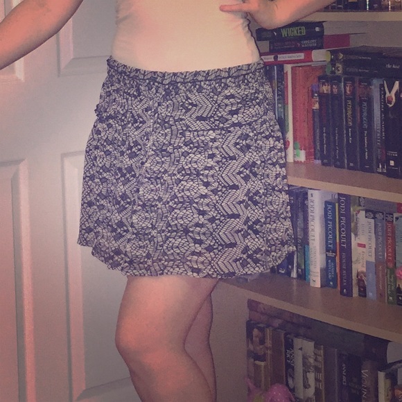Patterned skirt with beading by Charlotte Russe.