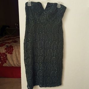 Strapless Emerald Green Dress