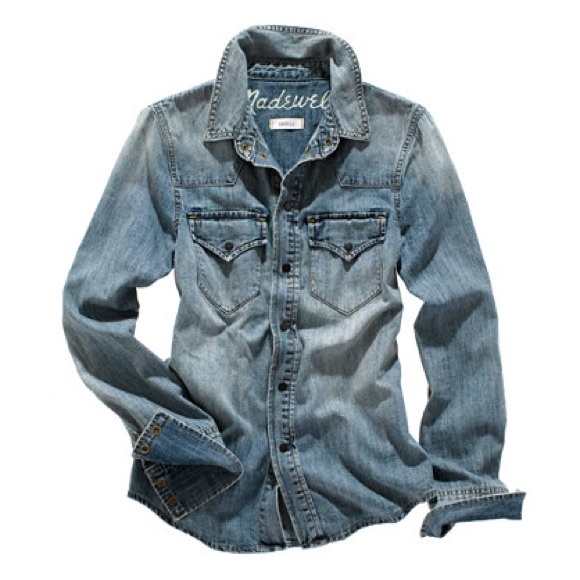 Madewell Wstern Jean Shirt In Desert Willow Wash
