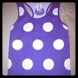 PURPLE & WHITE POLKA DOT TANK