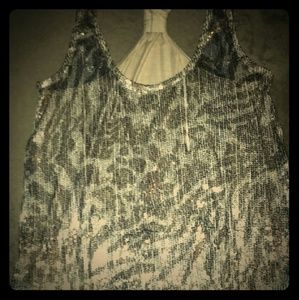 ANIMAL PRINT GOLD SEQUENCE TANK