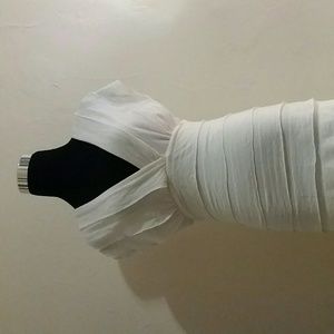 Max Studio white layered dress