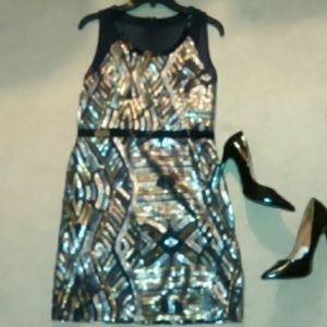 A sequin mini dress