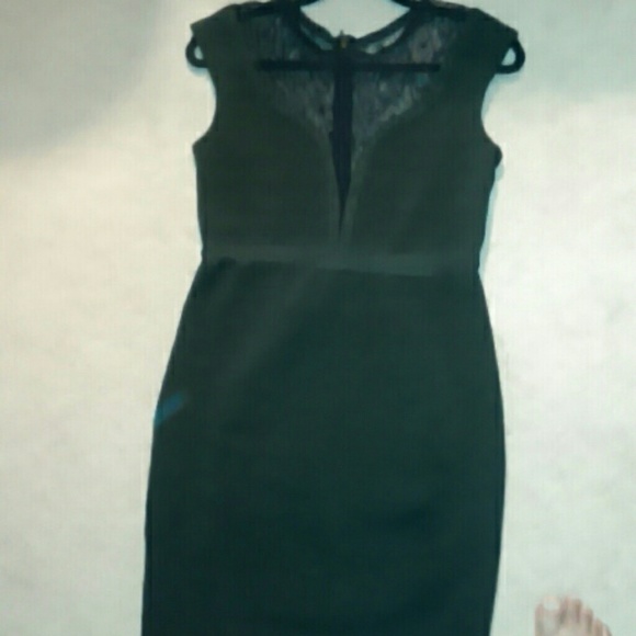 A black bondage dress