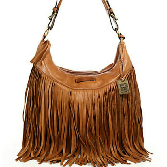 $458 Frye Heidi Fringe Whiskey Soft leather
