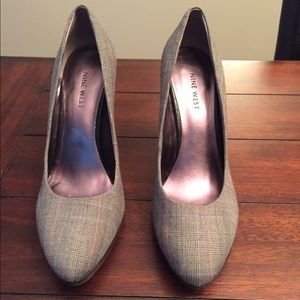 Nine West plaid pumps