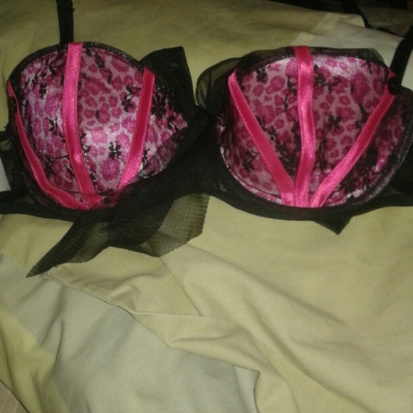 Leg Avenue New pink floral lingerie 2-piece - exotic dancer stripper burlesque - Picture 2 of 4