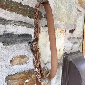 Hollister Accessories - Hollister floral embroidered leather belt Hollister Accessories - Hollister floral embroidered leather belt