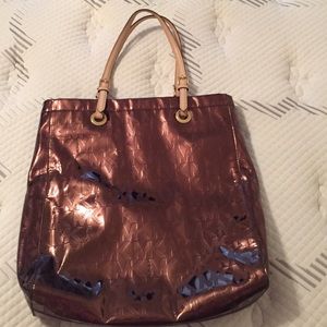 Metallic Micheal Kors laptop bag