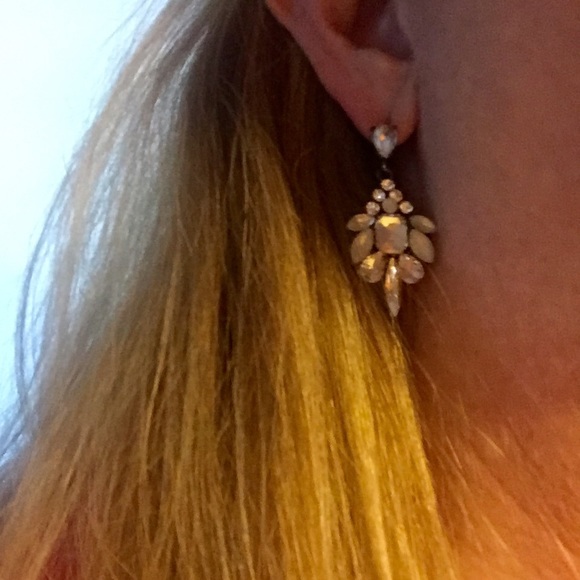 Teardrop Deco Crystal Earrings - Picture 3 of 3