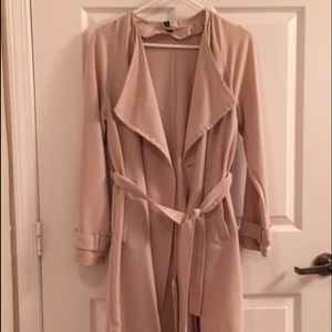 Draped Trench Coat