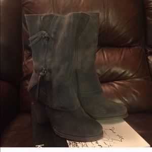 Gray kensie booties with zipper boots halo