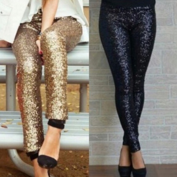 plus size glitter pants