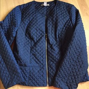 Chicos Navy quilted jacket