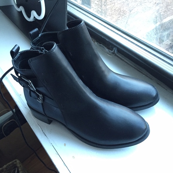 Old Navy Black Moto Boots