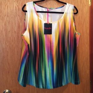 Multicolor sleeveless top.