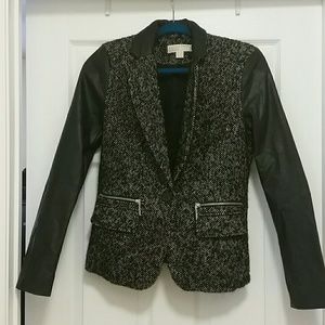 Michael Kors Blazer w/ faux leather sleeves
