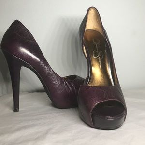 Jessica Simpson purple heels