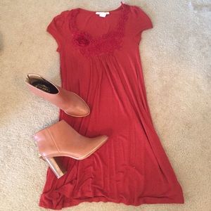 Francesca's Scarlet Floral Dress