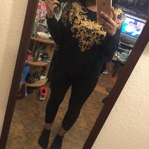 Black and Gold Sweater