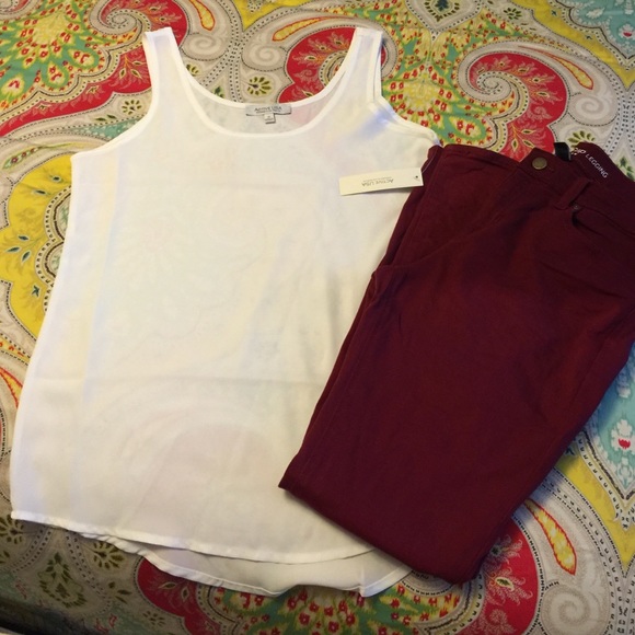 White sleeveless sheer shirt
