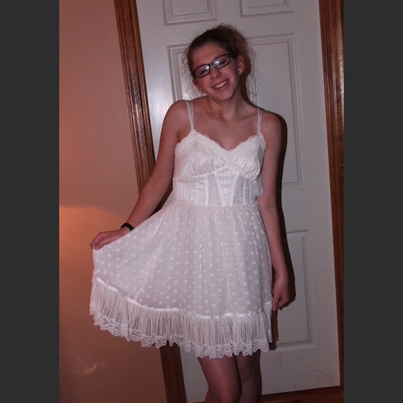 White Babydoll Graduation Dress