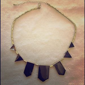 NWT black & gold geometric necklace