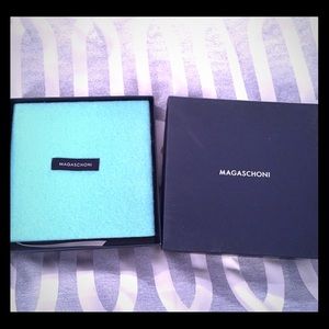 Magaschoni Sea foam color cashmere notebook w/box