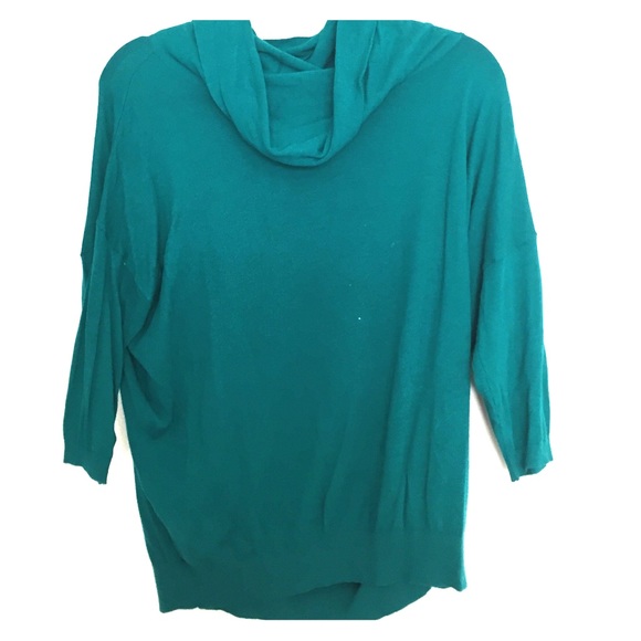 Super cute turquoise cowl neck sweater