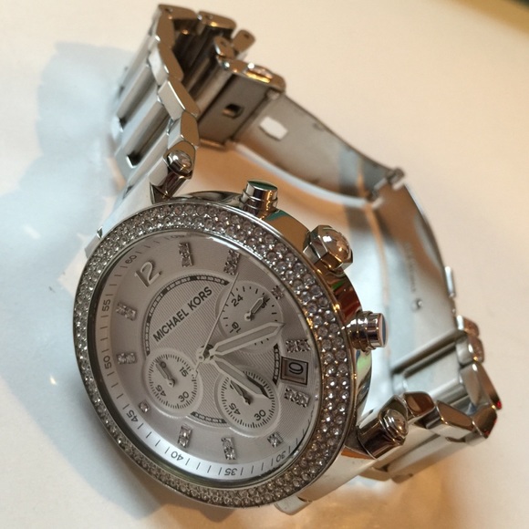 \'Michael Kors\' Parker Silver-Tone Women\'s Watch