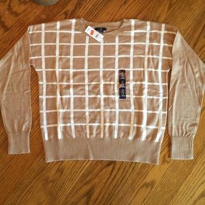 GAP camel plaid sweater. Size small