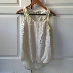 Rag & bone silk and leather top