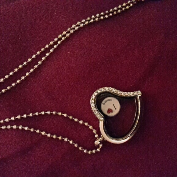 Heart shaped floating charm locket