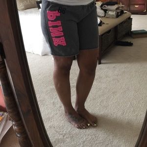 Gray Victoria's Secret PINK Bermuda sweats