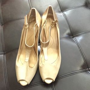 Tahari gold heels