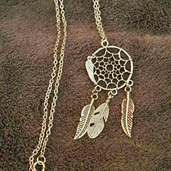 Handmade dreamcatcher necklace.
