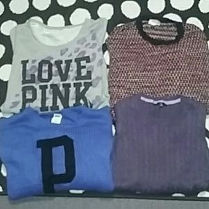 Pink sweaters gap & forever 21 sweaters