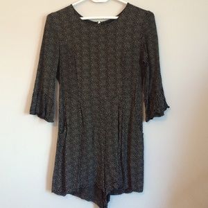Urban Outfitters black romper with white dots