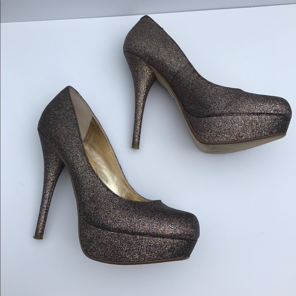 Rainbow Glitter Platform Heels EUC - Picture 4 of 8