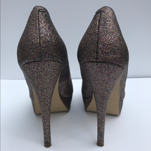 Rainbow Glitter Platform Heels EUC - Picture 6 of 8