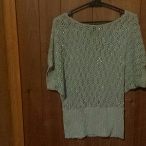 Sweater. Worn once. Gray with some shimmer