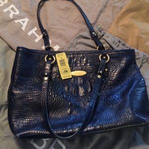 Brahmin Medium Alden Dark Blue