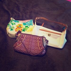 3 small coach purses