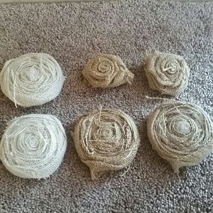 Burlap roses