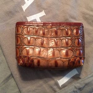 Brahmin Coin Zip Toasted Almond