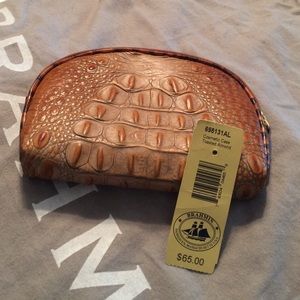 Brahmin Cosmetic Case Toasted Almond