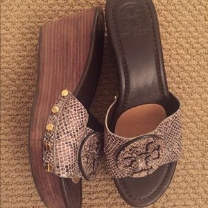 Tory Burch Snakeskin Wedges