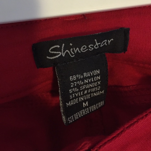 Gently worn, M sized, red Shine Star pants! - Picture 2 of 3