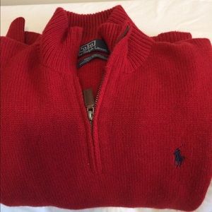 Polo Ralph Lauren Men's red sweater lamb wool sz M