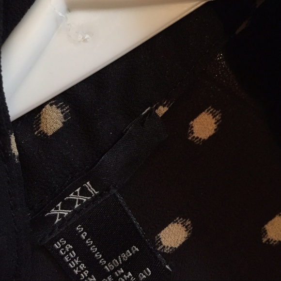 Black blouse with gold polka dots - Picture 2 of 2